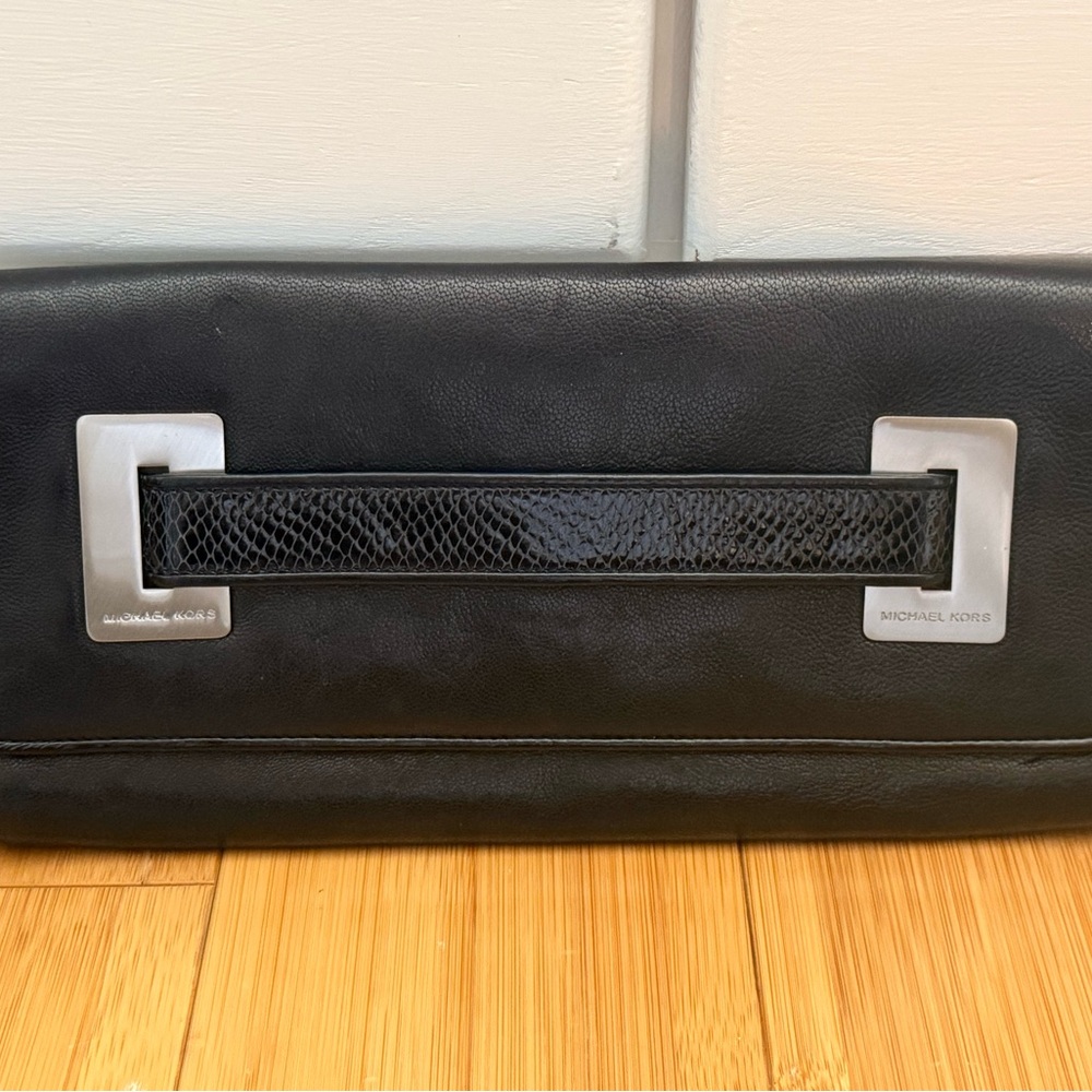 Michael Kors Black Leather Clutch